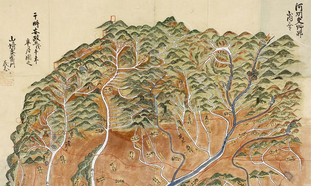 河州交野郡山内谷々